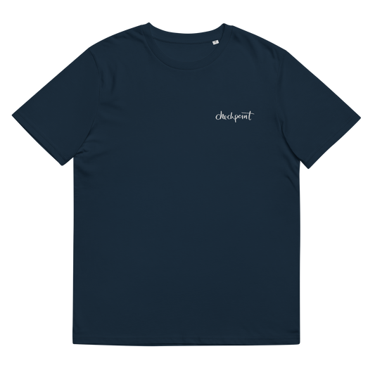 Embroidered Navy Tee: checkpoint
